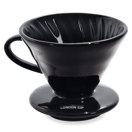 The London Sip Ceramic Coffee Dripper, Black 1 to 4 Cups CD2-B